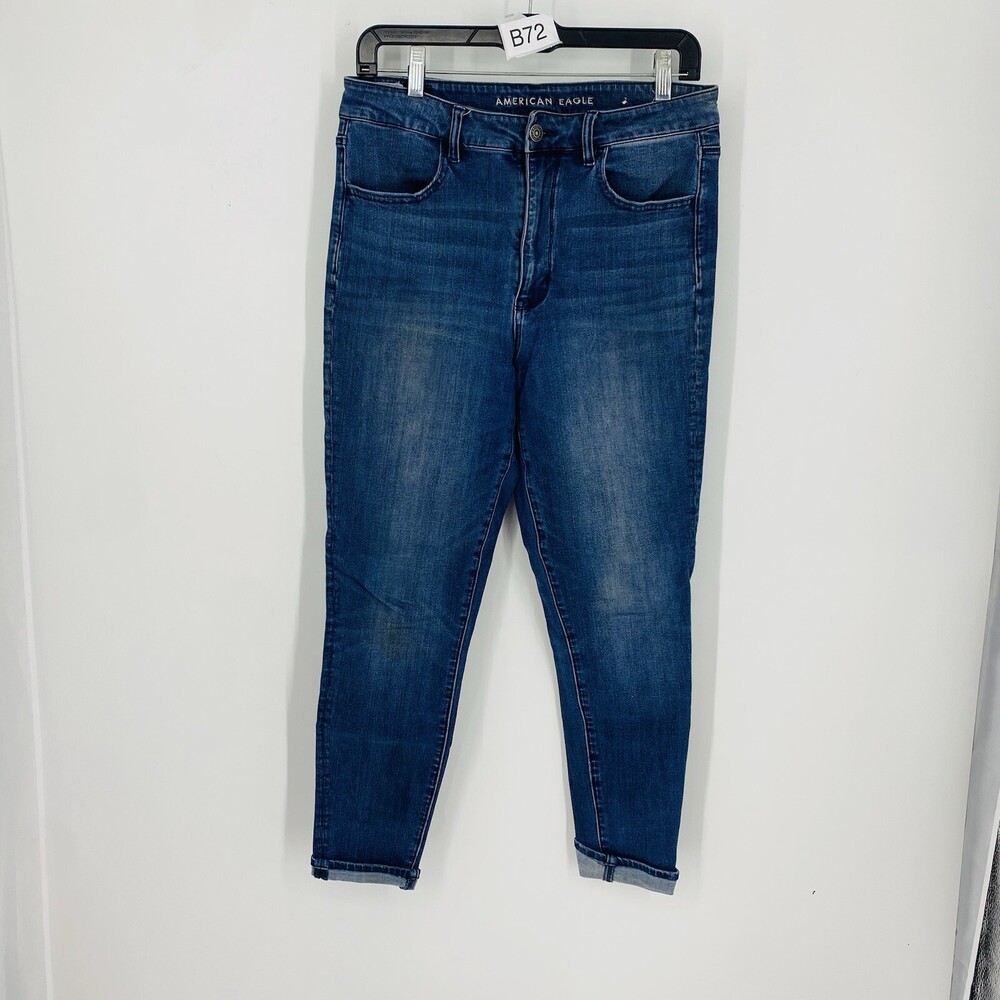 American Eagle Women's 12 Dark Wash High Rise Skinny Jean